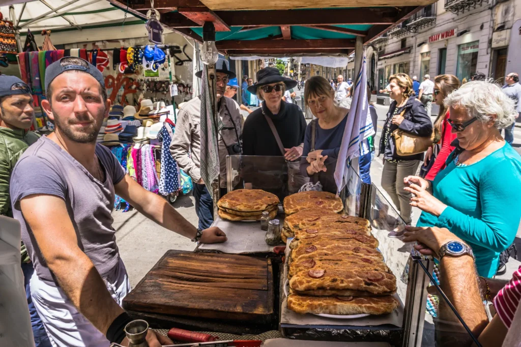 ballaro street market in palermo italy